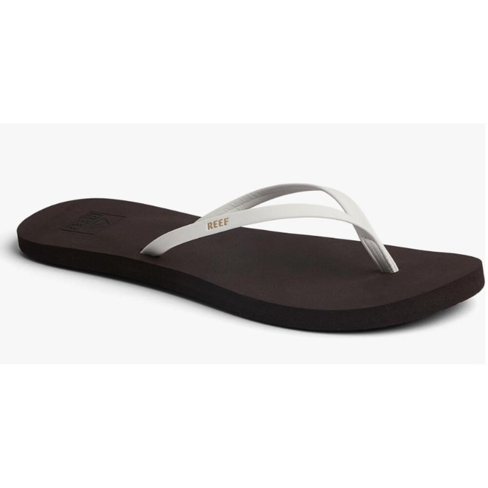 NEW Reef Womens Bliss Nights Flip-Flop Brown/White sz 7